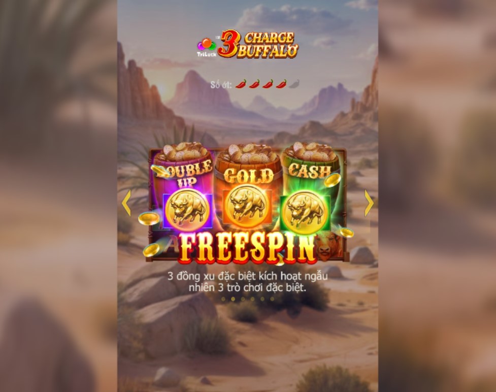 Nổ hũ 3 con trâu xông pha được xây dựng dựa trên chủ đề miền Tây hoang dã