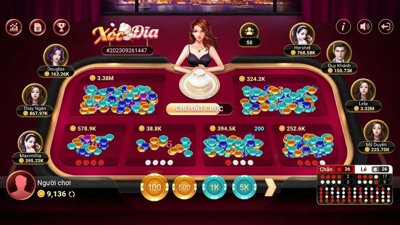 Xóc Đĩa MD5 2 Xóc đĩa MD5 giao diện hiện đại kèm nhiều tính năng ưu việt